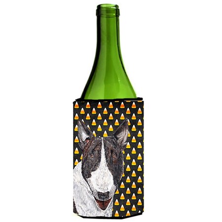 Carolines Treasures Bull Terrier Halloween Candy Corn Wine Bottle Hugger SC9533LITERK